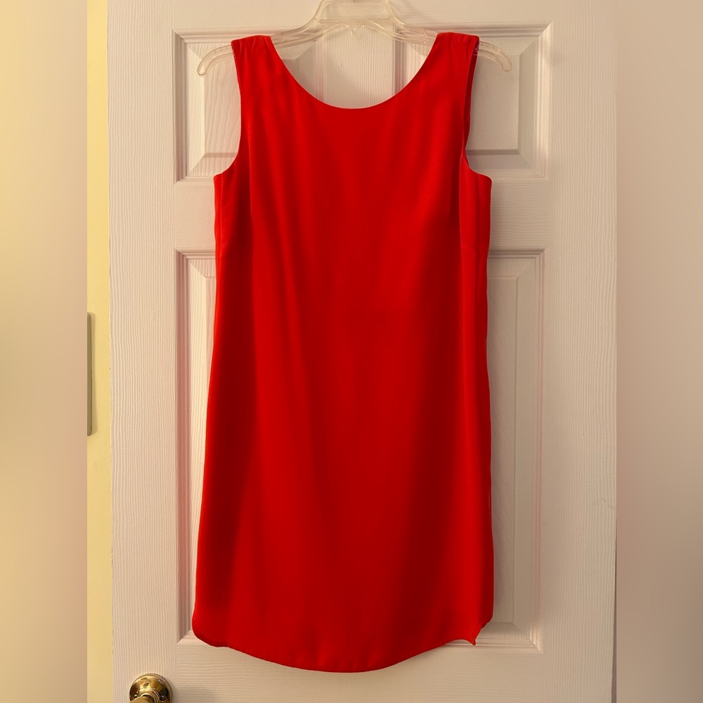 Elegant Coral Sleeveless Mini Dress